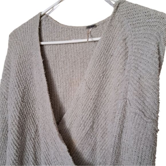 Free People Faux Wrap  Ribbed Sweater - Picture 6 of 9